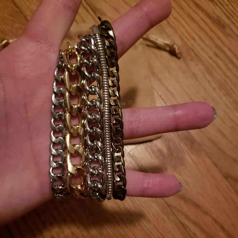5-in-1 mixed metals bracelet Jenny Bird Austin Cuff with OG pouch - Picture 9 of 11